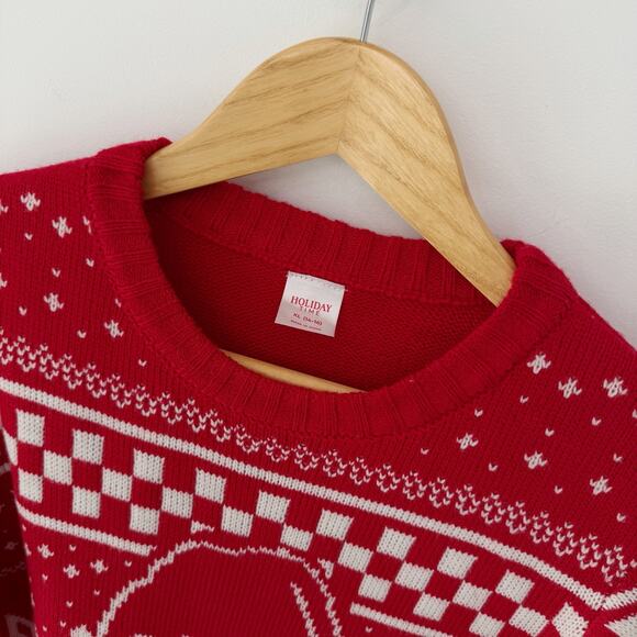 Kid’s Holiday Time Red Santa Claus Holiday Christmas Sweater XL 14-16 - Picture 2 of 3